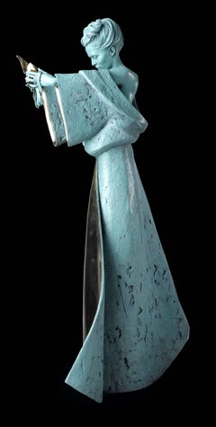 Figurative Solid Bronze Sculpture 'Venetian Rendezvous' by Carl Payne