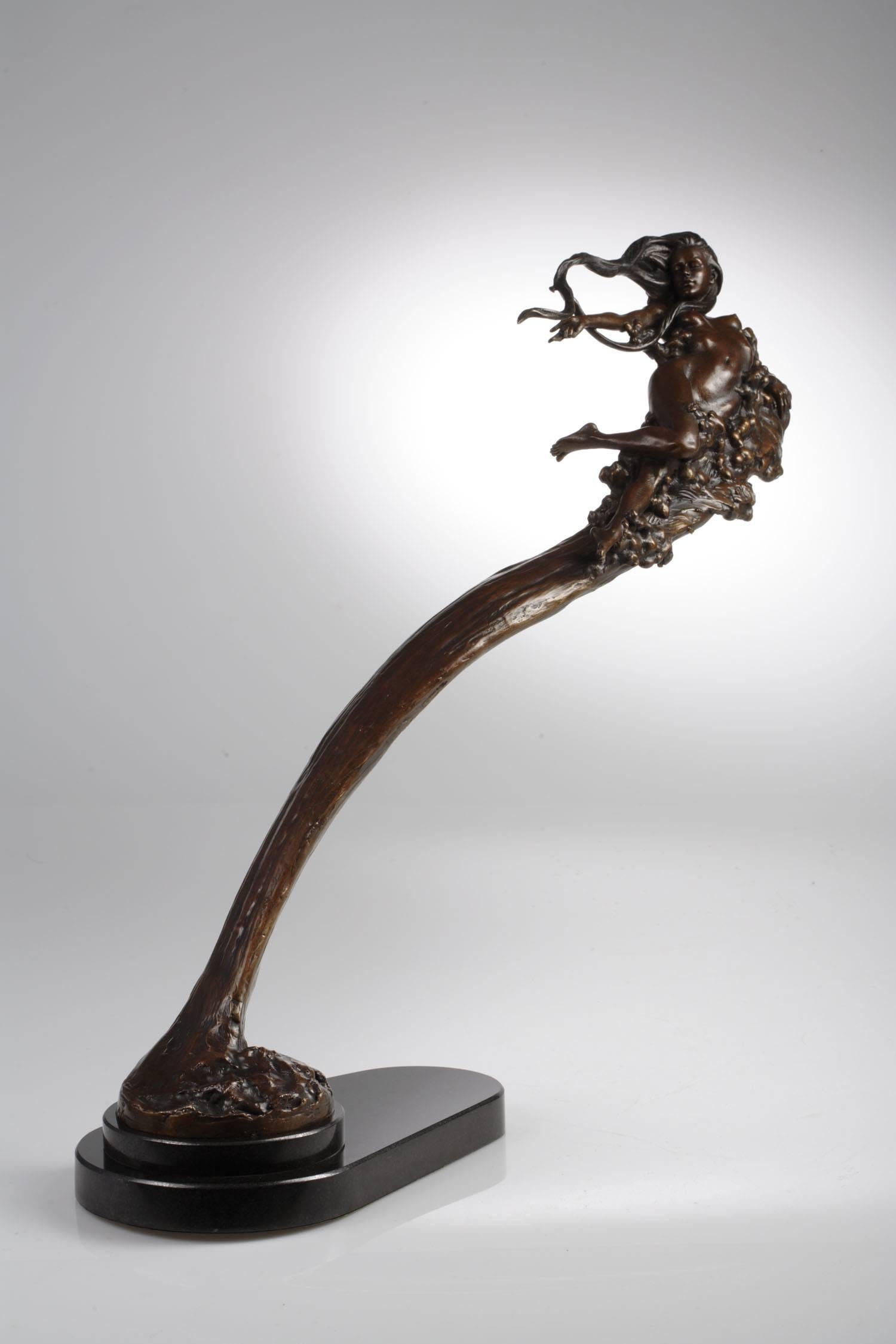 Sculpture figurative en bronze d'un nu « Morning Glory » de Carl Payne