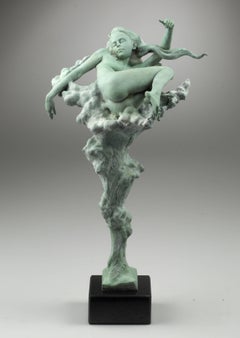 Sculpture contemporaine en bronze figurative d'un nu nu « Lazy Summer » de Carl Payne