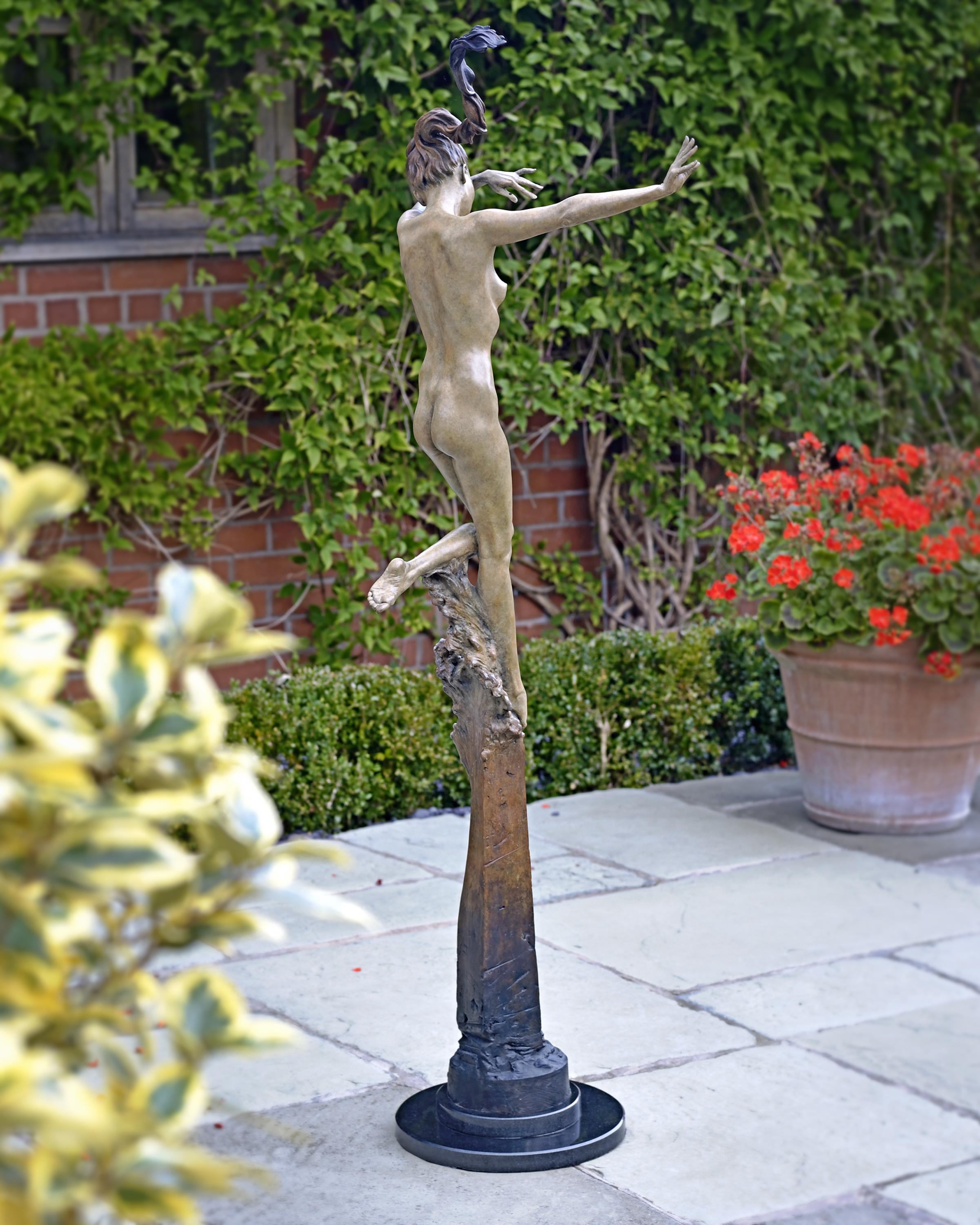 Bronzeskulptur „Siren“ in Halblebengröße, Göttin der Song, graue Mythologie  im Angebot 1