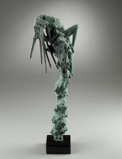 'Sunburst' Contemporary Nude Figurative Sculpture of a woman on a cloud