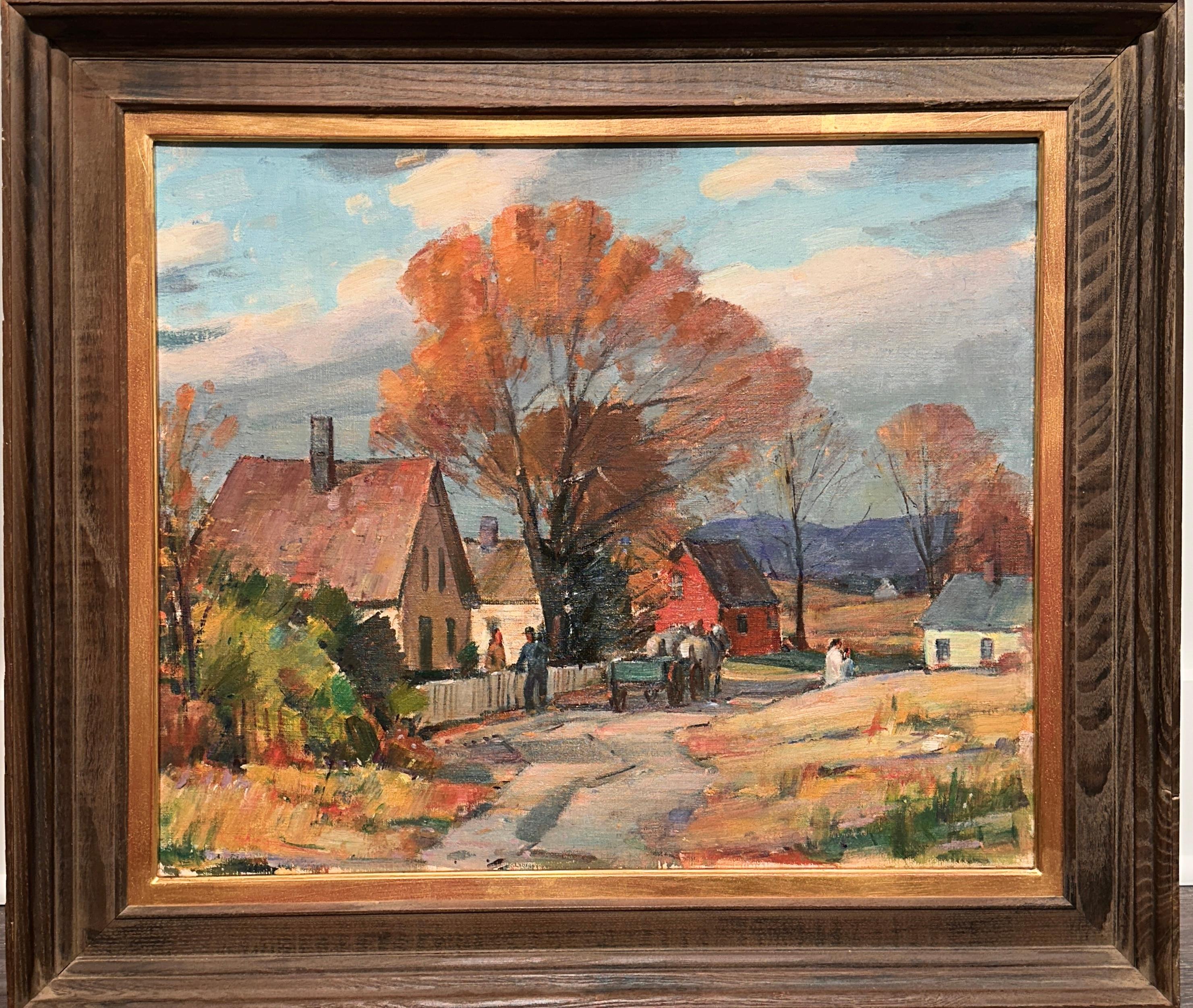 Paisaje otoñal de Carl W. Peters - Painting de Carl Peters