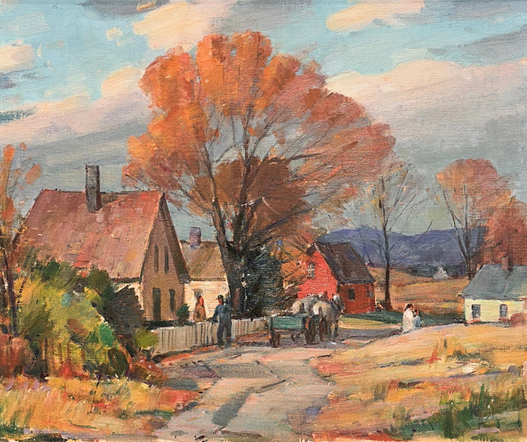 Landscape Painting de Carl Peters - Paisaje otoñal de Carl W. Peters
