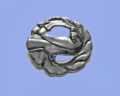 Carl Poul Petersen Large Sterling Silver Dove Brooch, C.1930