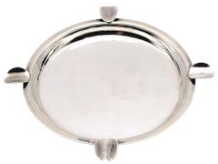Carl Poul Petersen Polished Modern Ashtray in Sterling Silver, circa 1940-1970