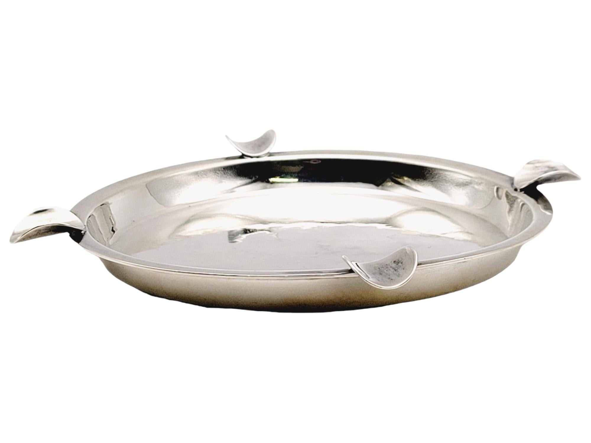Carl Poul Petersen Polished Modern Ashtray in Sterling Silver, circa 1940-1970 For Sale 3