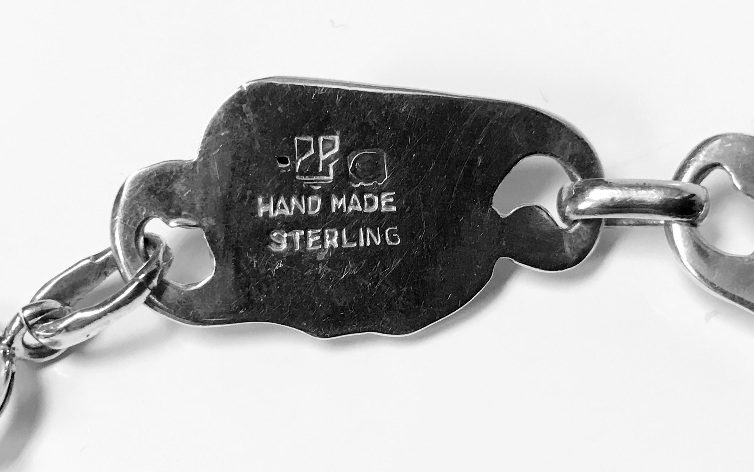 Carl Poul Petersen Sterling Silver Necklace, circa 1940 1
