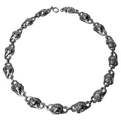 Carl Poul Petersen Sterling Silver Necklace, circa 1940