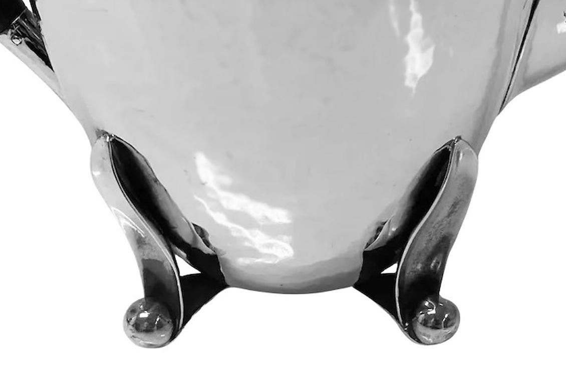 Set da tè e caffè in argento sterling di Carl Poul Petersen con vassoio C.C. 1930 in vendita 7