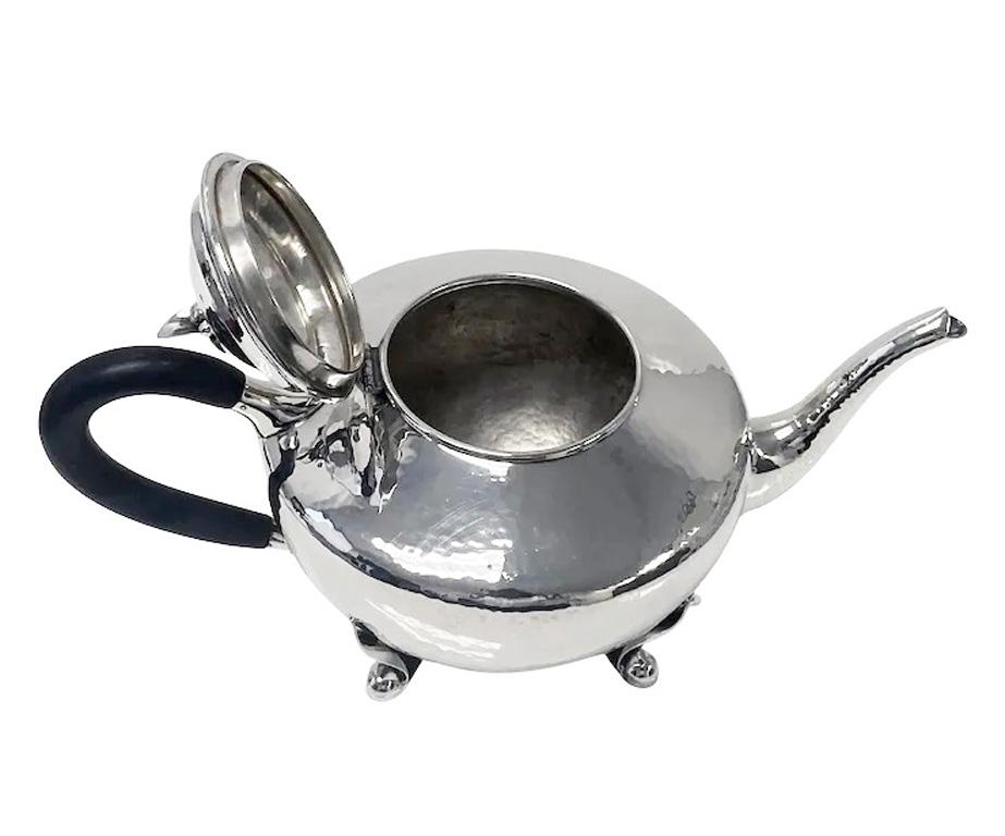 Argento 925 Set da tè e caffè in argento sterling di Carl Poul Petersen con vassoio C.C. 1930 in vendita