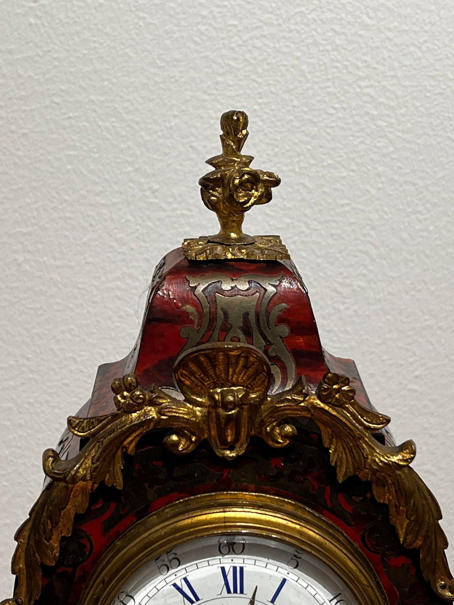 Rococo Revival Carl Ranch's efft.: Small antique mantel clock For Sale