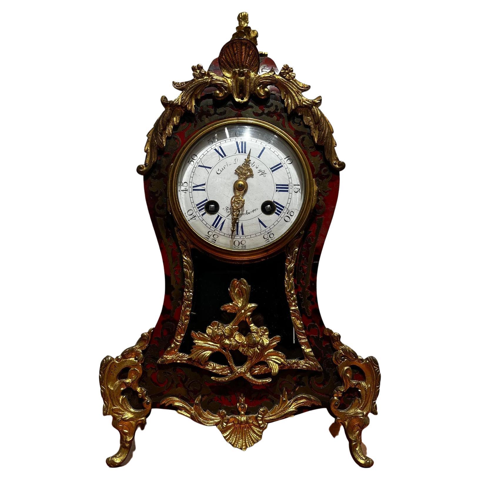 Carl Ranch's efft.: Small antique mantel clock For Sale