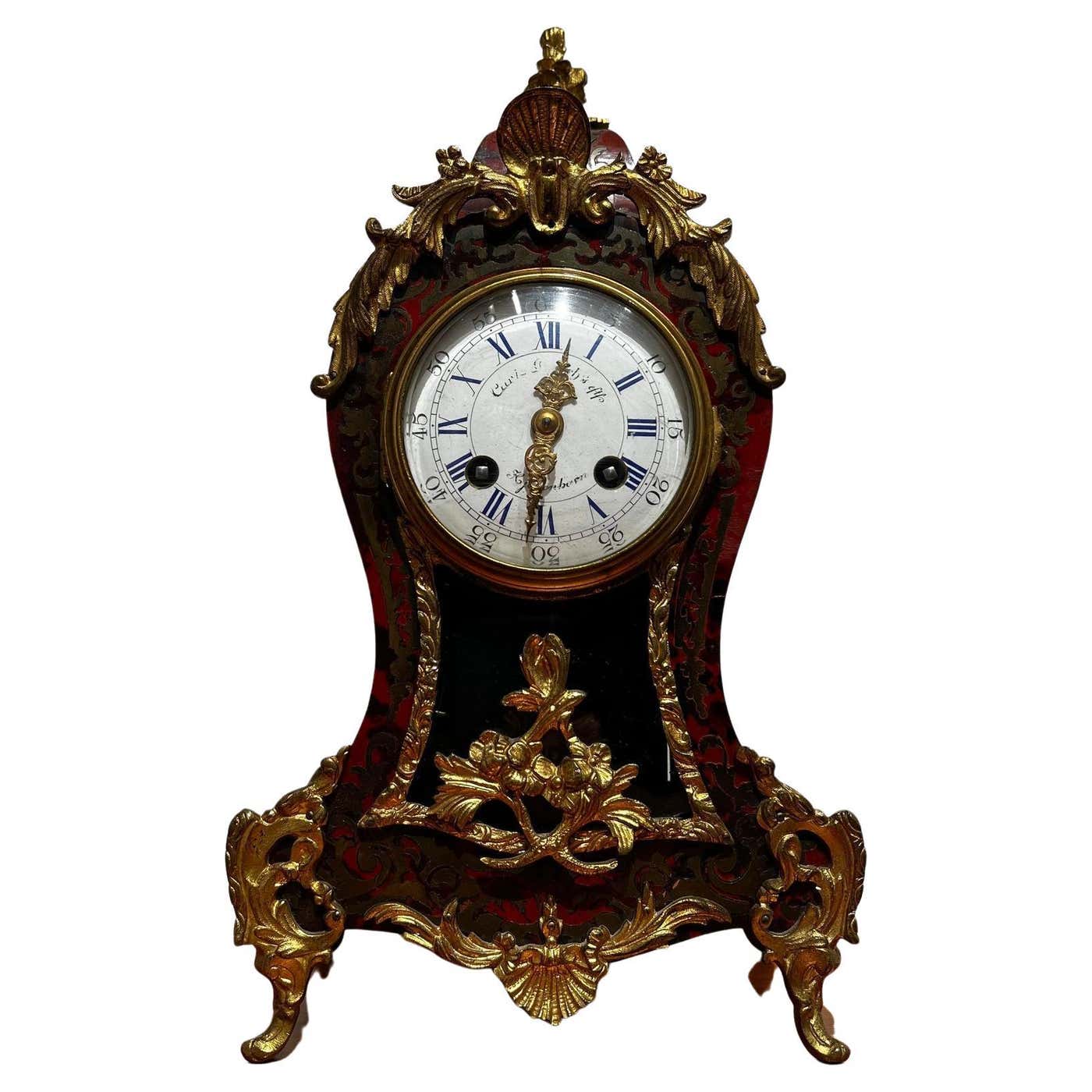 Carl Ranch's efft Small Antique Mantel Clock From 1850s For Sale at ...