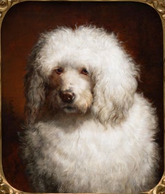 «Retrato de un caniche pensativo, 1885», Carl Reichert (austriaco, 1836-1918)