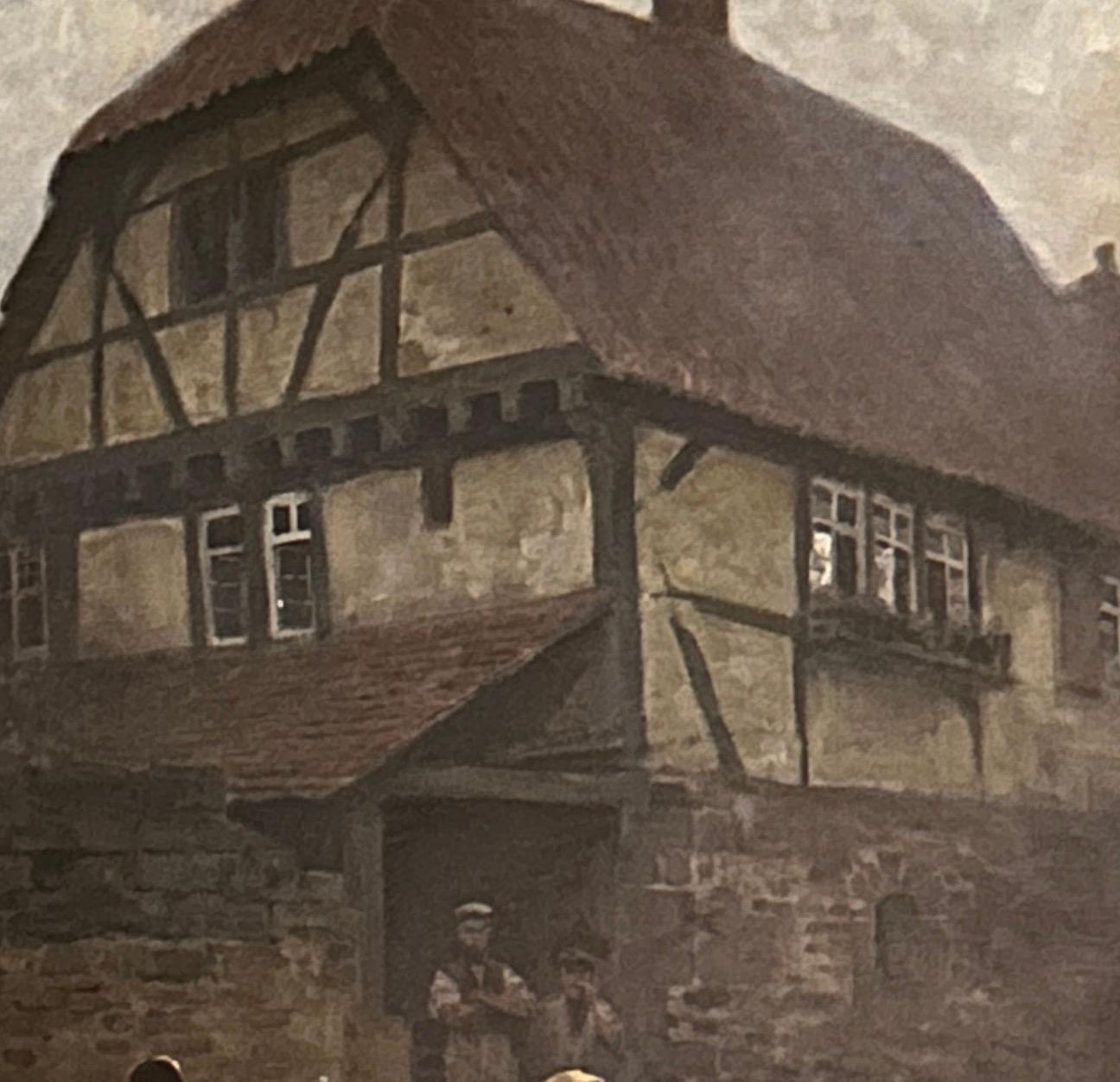 Fishing In A Castle Moat - Painting by Carl Rochling 