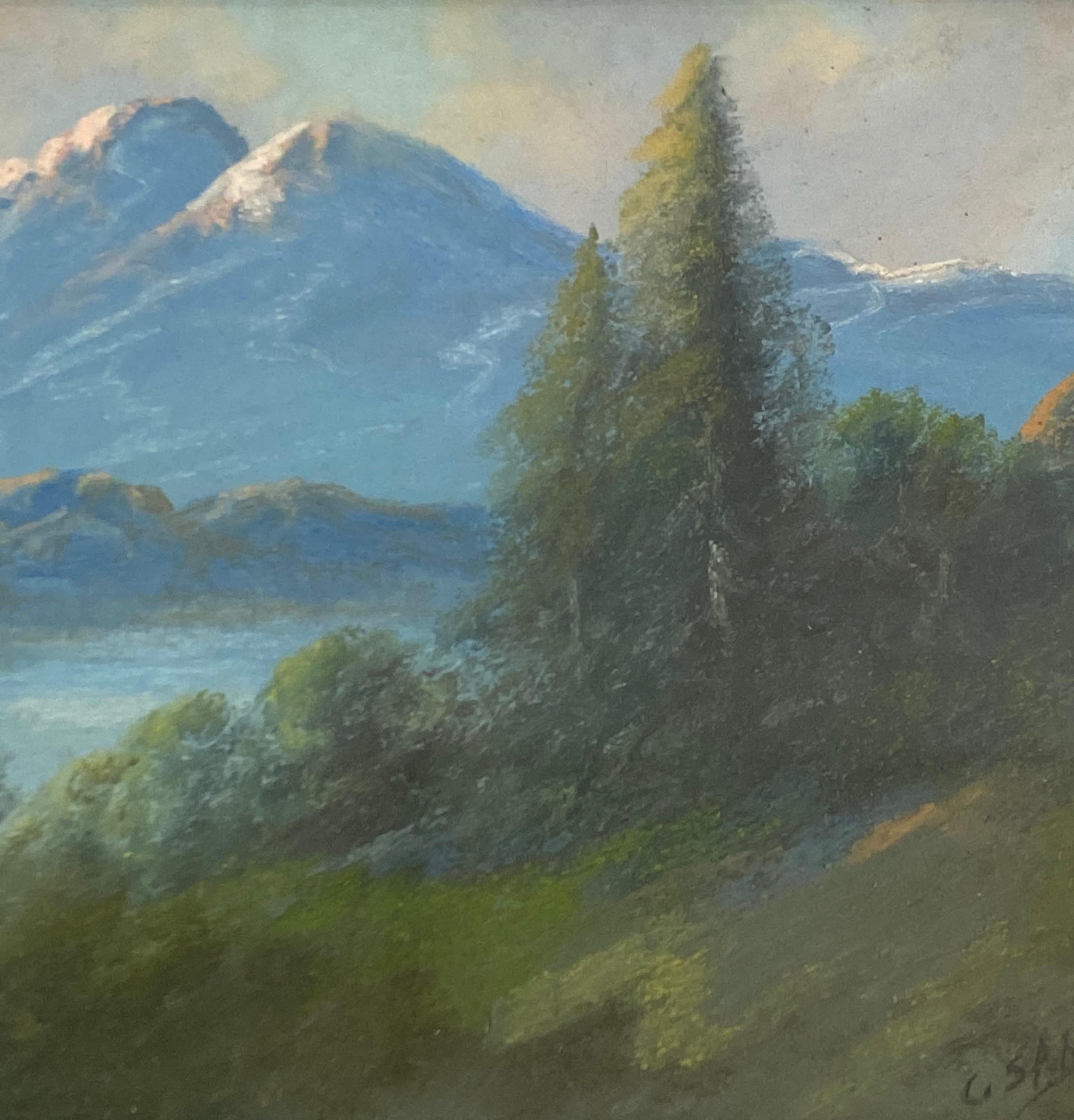 Carl Sammons Western Mountain Landscape Pastel Painting C.1920

Small but mighty landscape by noted artist Carl Sammons

Original pastel on paper

Dimensions 8.5