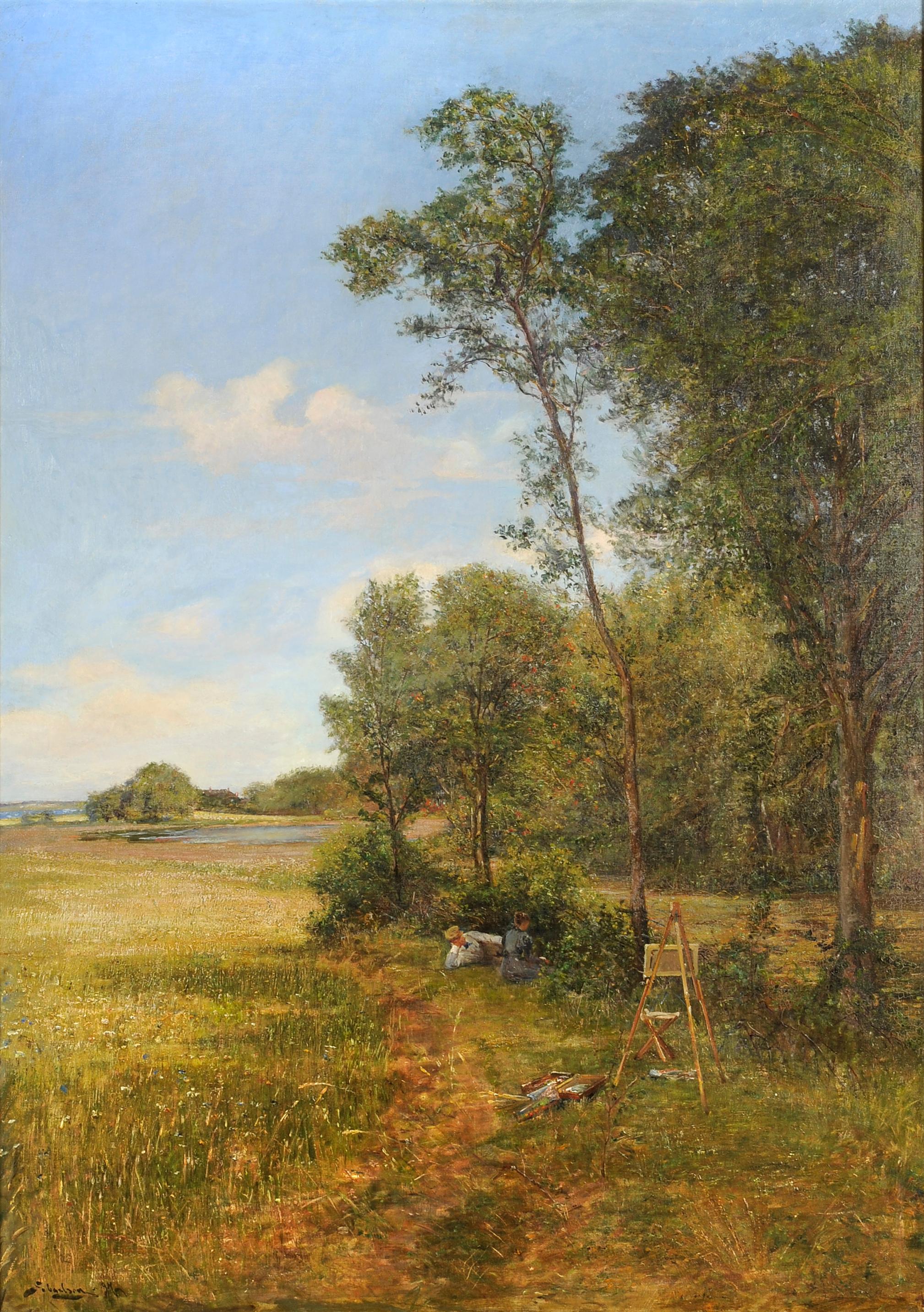 El descanso del pintor en Dinamarca - Painting de Carl Schlichting-Carlsen
