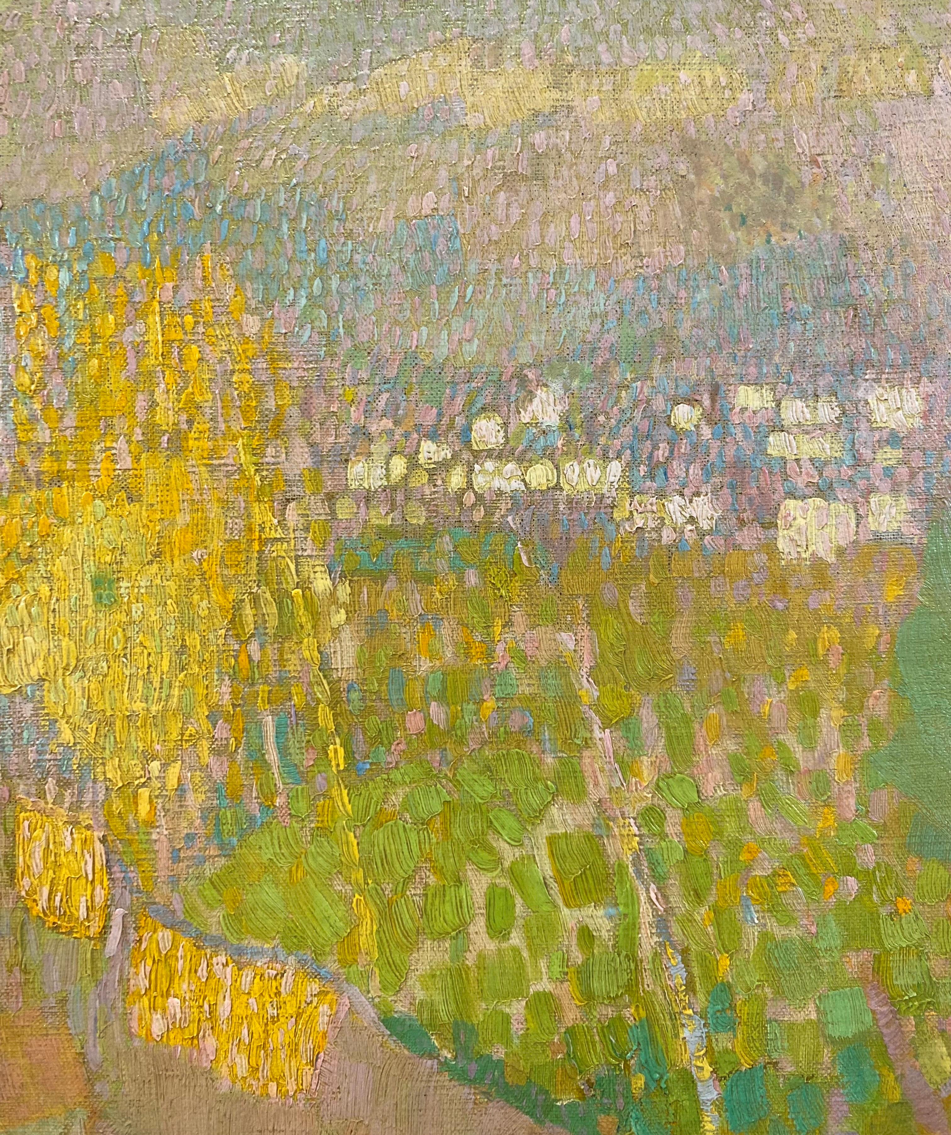 Eine außergewöhnliche post-impressionistische Ansicht von Florenz, Italien, von Carl Schmitz-Pleis (1877-1943).

Im Frühjahr 1910 reisten Schmitz-Pleis und sein Freund und Künstler Walter Hugo Ophey nach Italien, wo - inspiriert von den