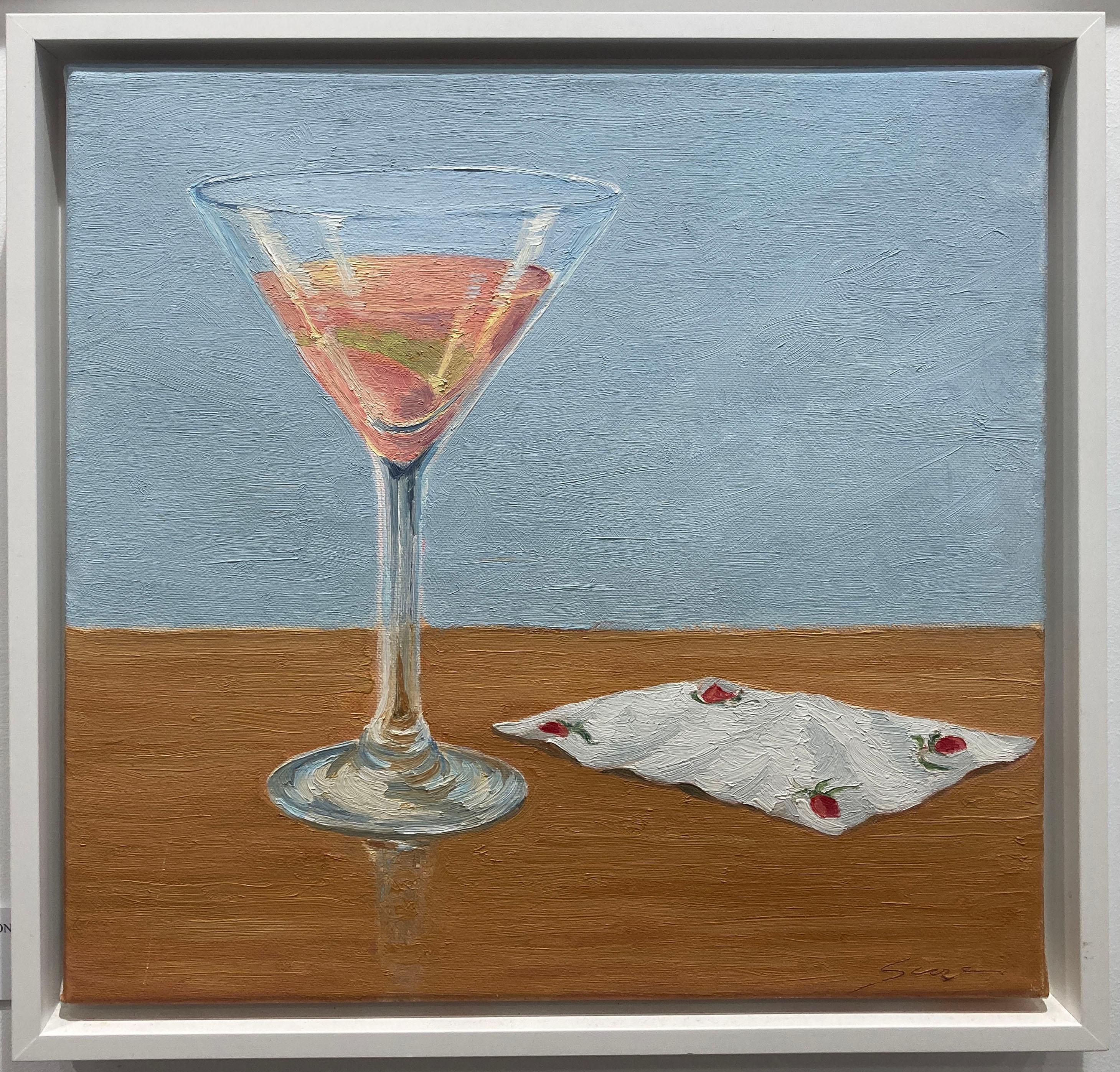 Cosmo for Desdemona - Gray Still-Life Painting by Carl Scorza