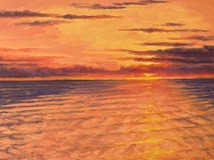 Impressionistic Sunset -- Sunset ablaze off Long Island's East End, New York. 