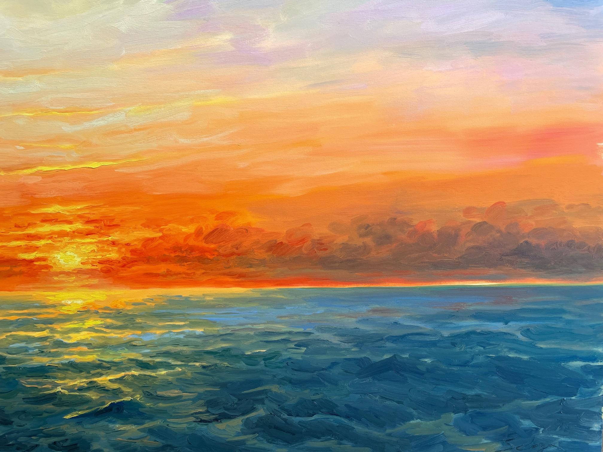 sunset long island painting
