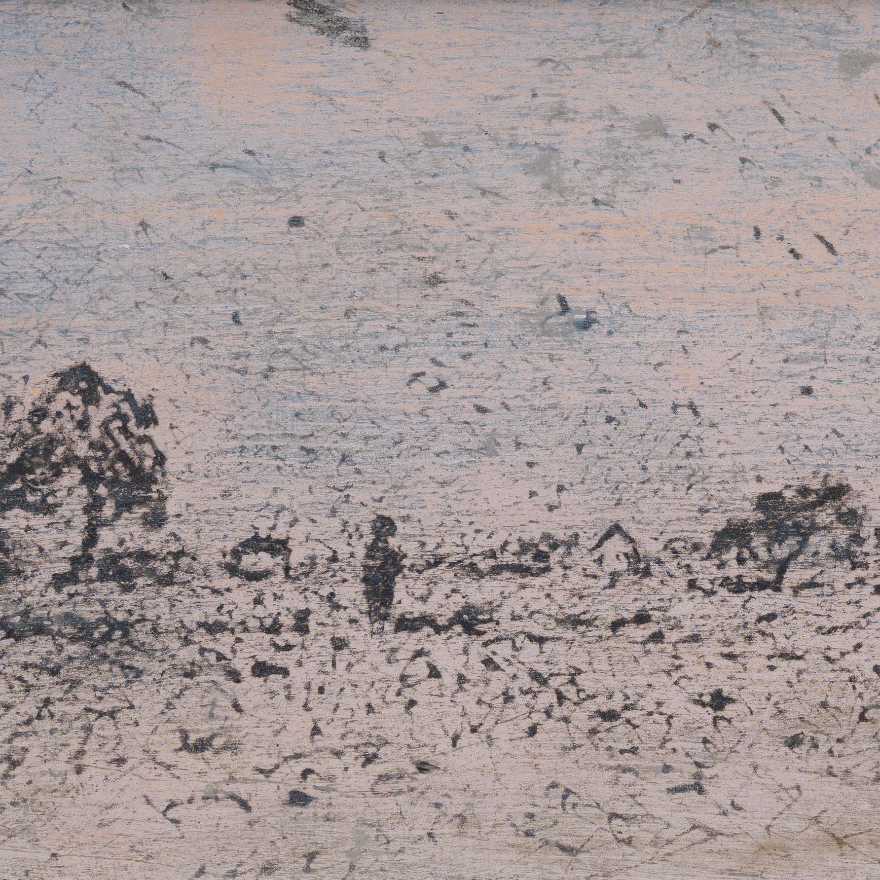 Eine impressionistische Landschaftsstudie des schwedischen Künstlers Carl Skånberg, Grisaille im Angebot 5