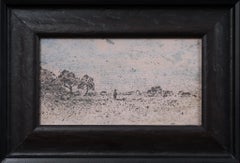 Estudio de paisaje impresionista del artista sueco Carl Skånberg, Grisalla
