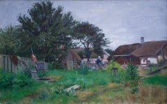 Garden with Blooming Chestnut Trees, France