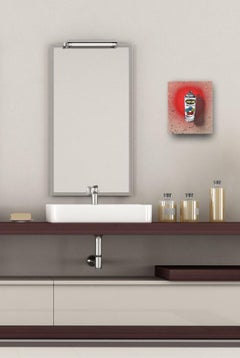 Obsessive - Original Surrealist Red Spray Paint Can Pop Art on Canvas