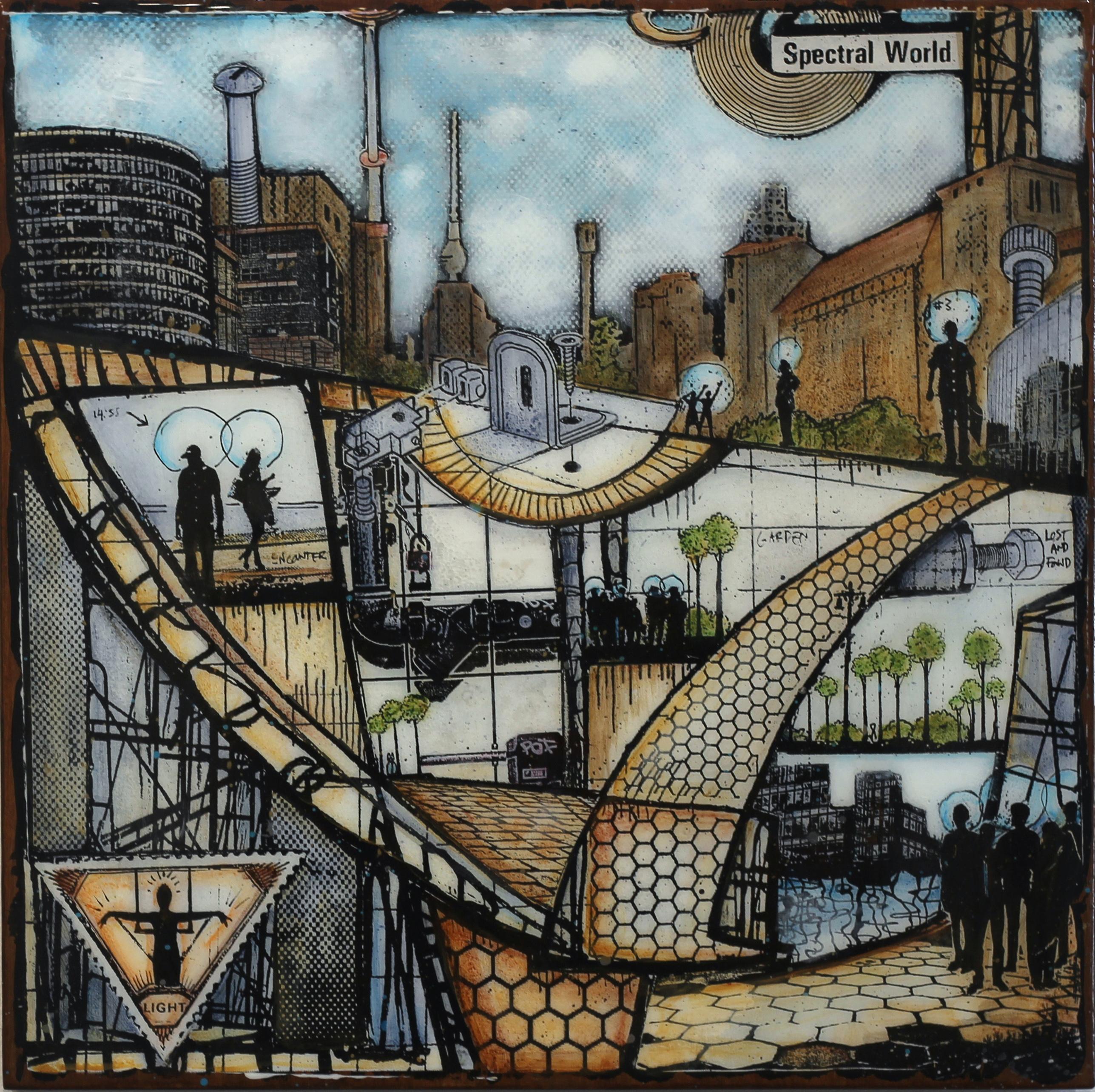 Mondo spettrale - Pittura originale a tecnica mista