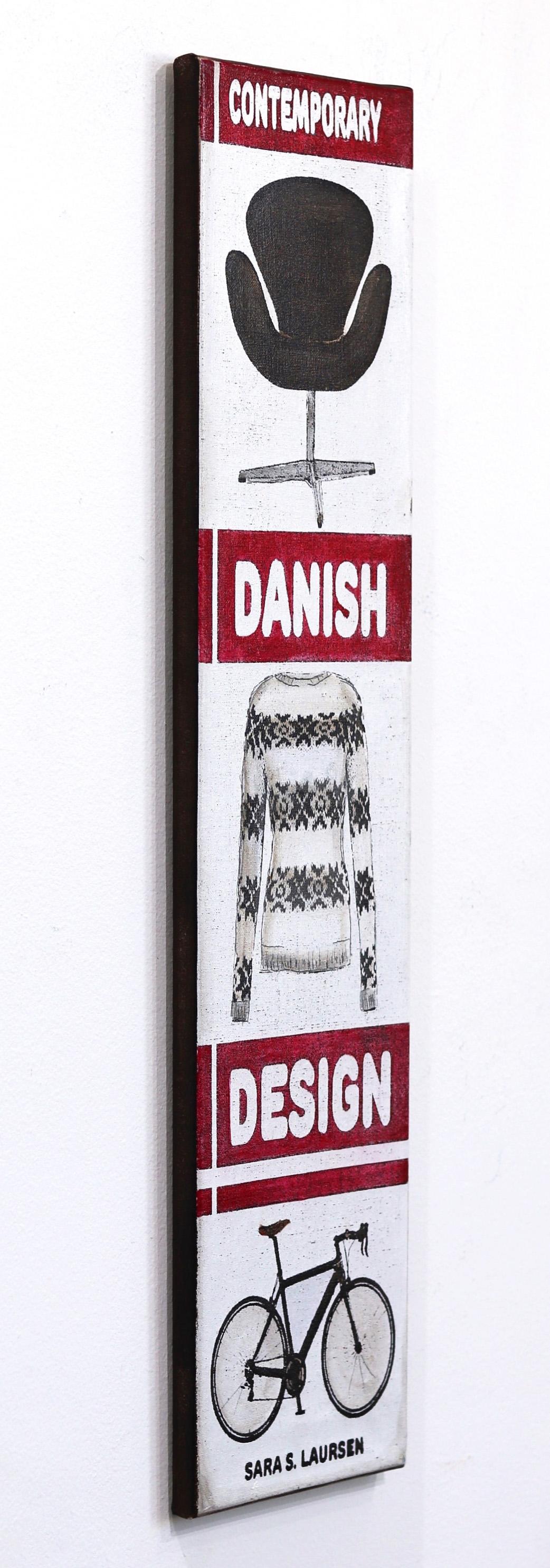 Danish Design - Original Mid Century Modern Book Artwork on Canvas - Pop Art Painting by Carl Smith