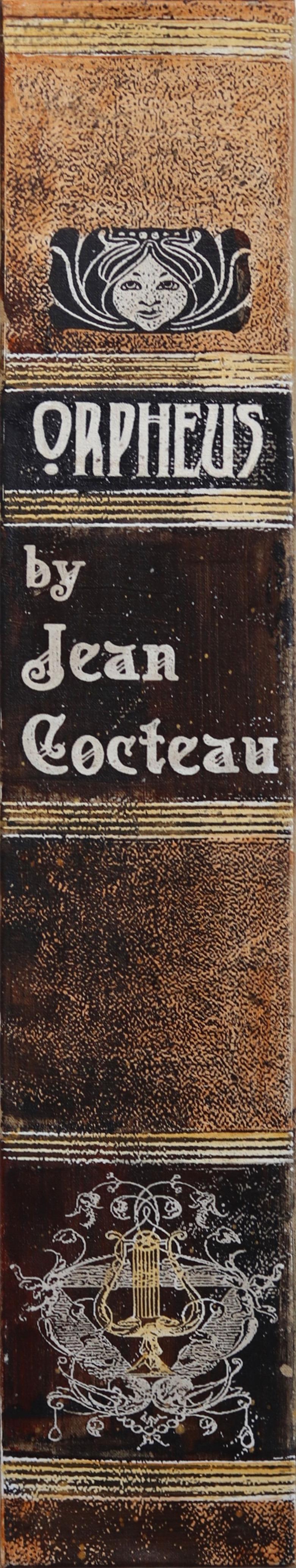 Orpheus - Jean Cocteau Retro-Buch Original-Kunstwerk auf Leinwand für schmale Wand