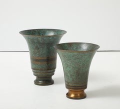 Carl Sorensen Art-deco Bronze Vases