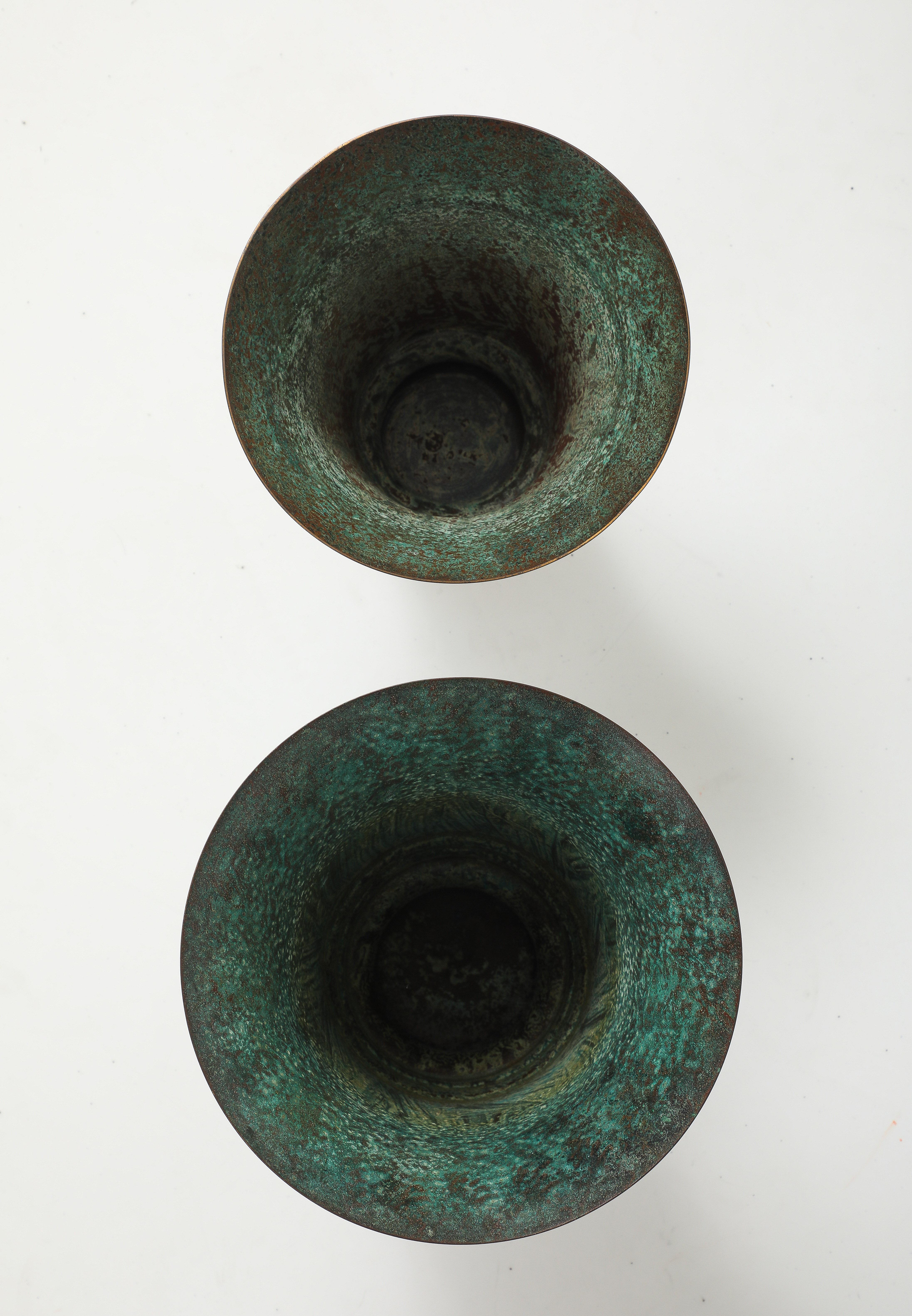Carl Sorensen Art-deco Bronze Vases 2
