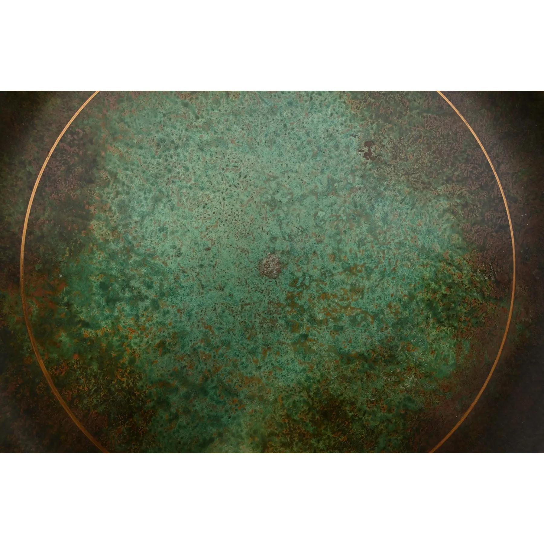Carl Sorensen Art Deco Verdigris Bronze Large Charger Plate or Tray For Sale 1