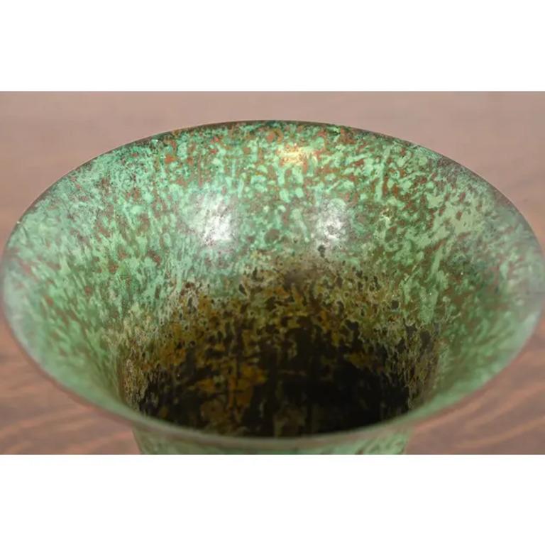 Bronzo Vaso a tromba in bronzo verdastro Art Déco Carl Sorensen in vendita