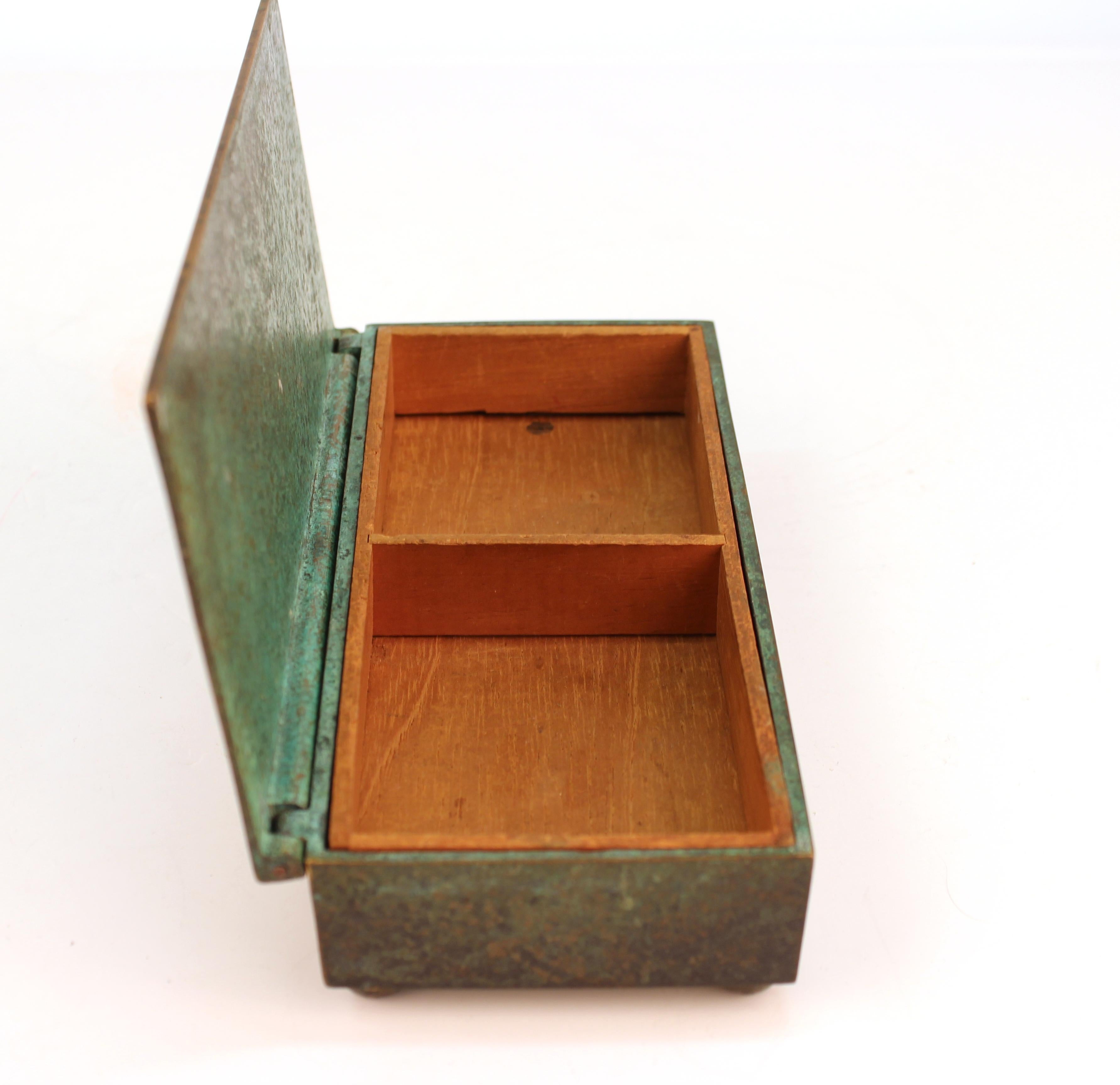 Carl Sorensen Arts & Crafts Verdigris Bronze Box 3