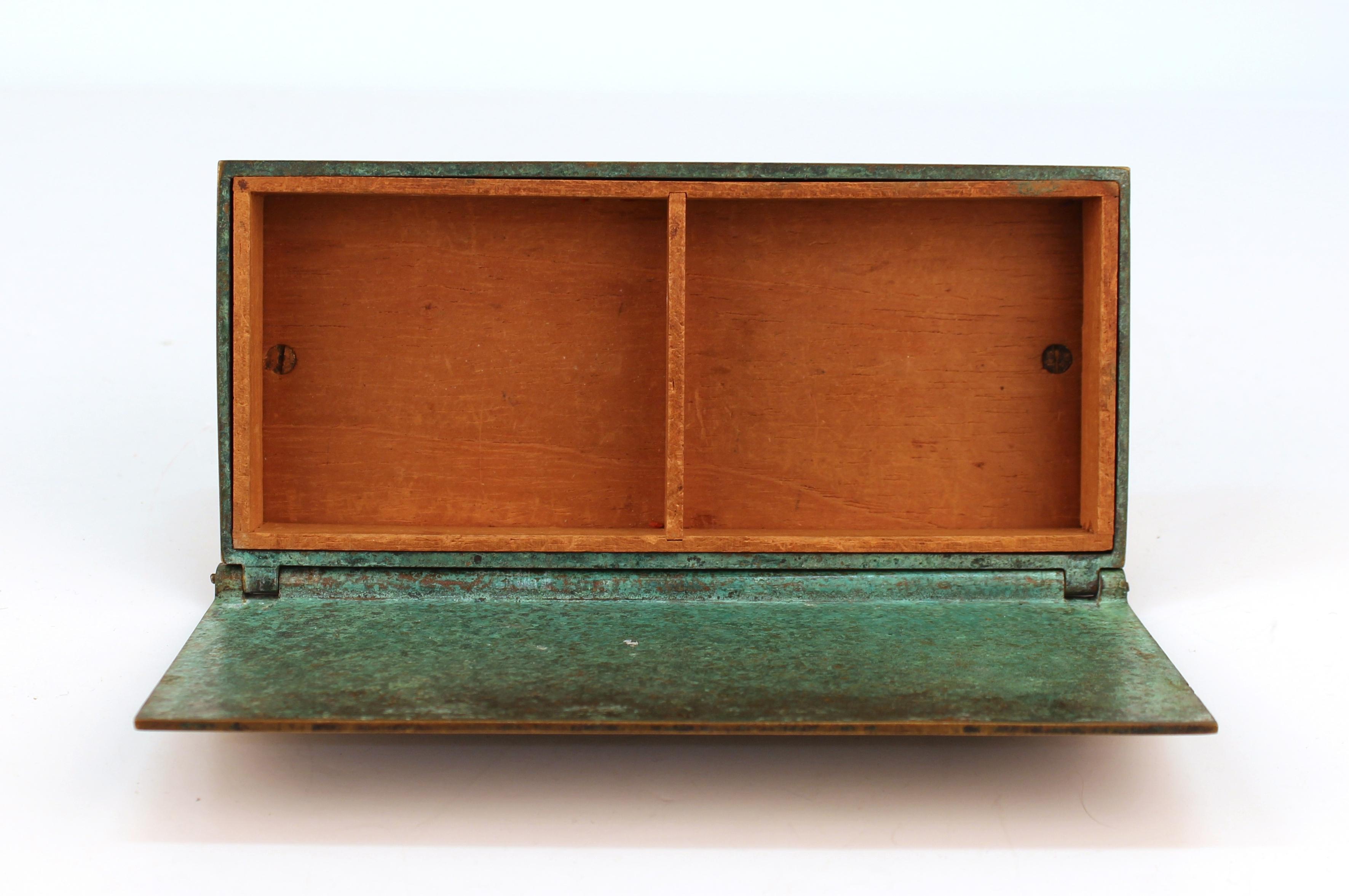 Carl Sorensen Arts & Crafts Verdigris Bronze Box 4