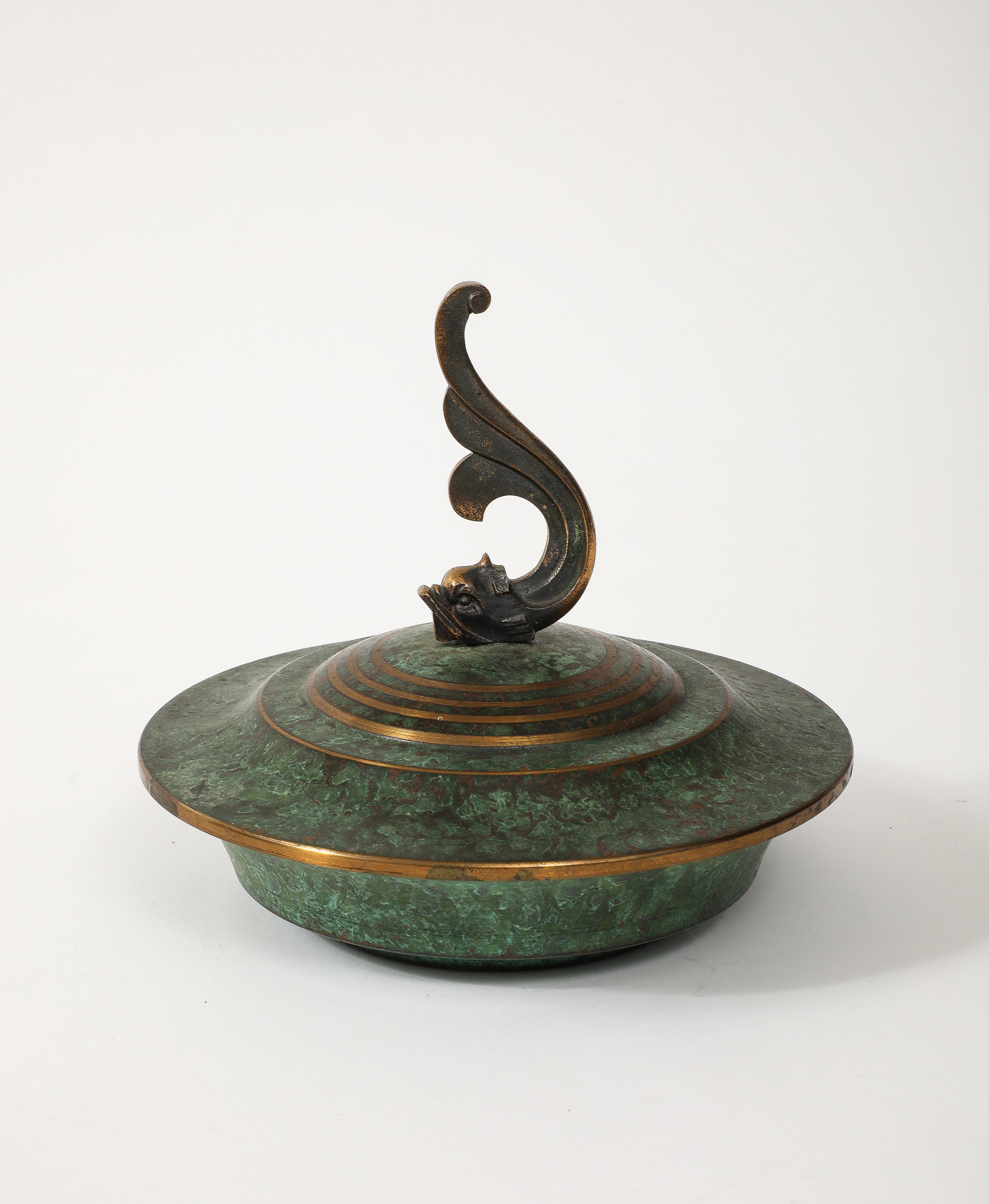 Carl Sorensen Bronze Bowl  With Lid 2