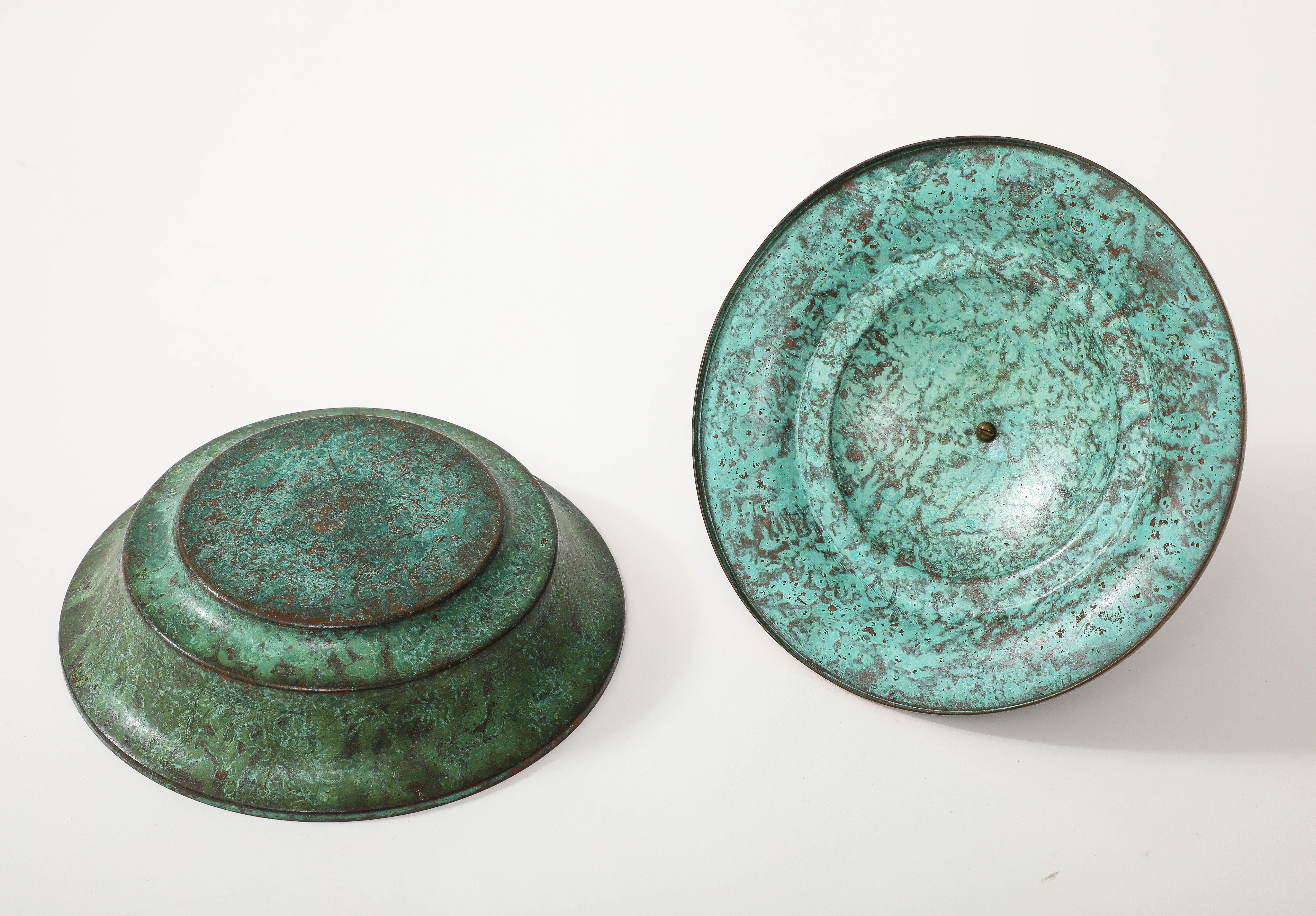 Mid-Century Modern Carl Sorensen Bronze Bowl  With Lid For Sale