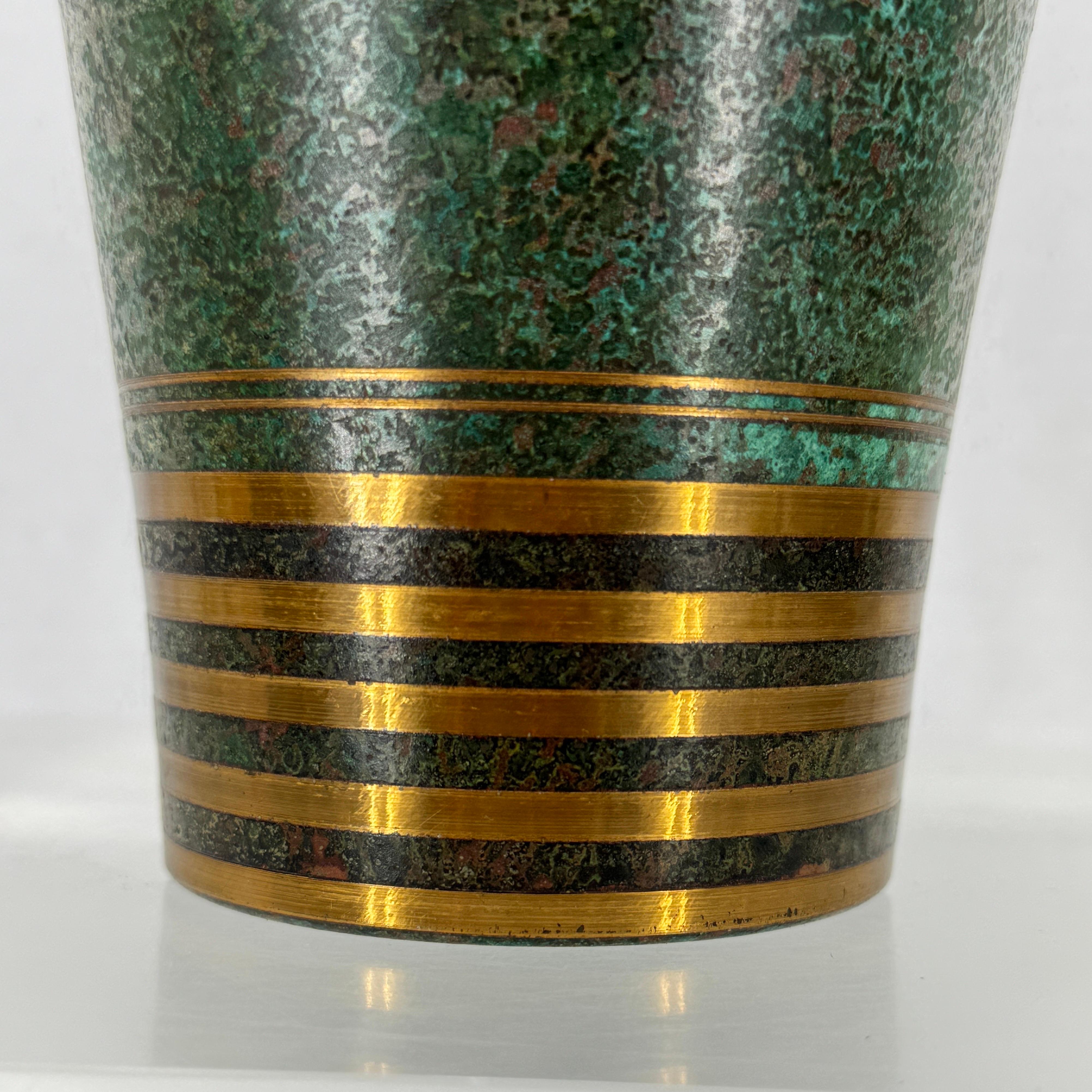 Vaso in bronzo patinato Carl Sorensen Firmato in vendita 1