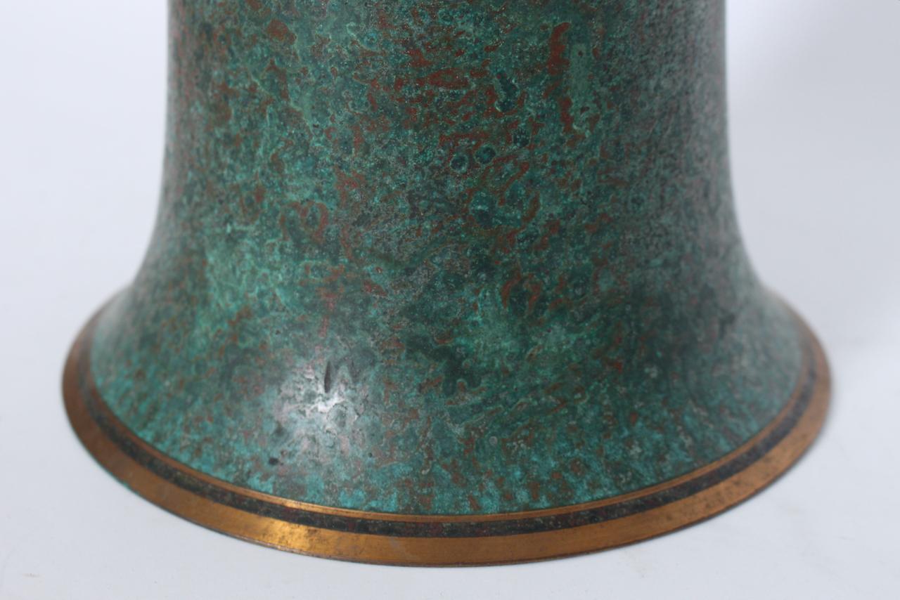 Carl Sorensen Bronze Trumpet Vase, 1920's For Sale 3