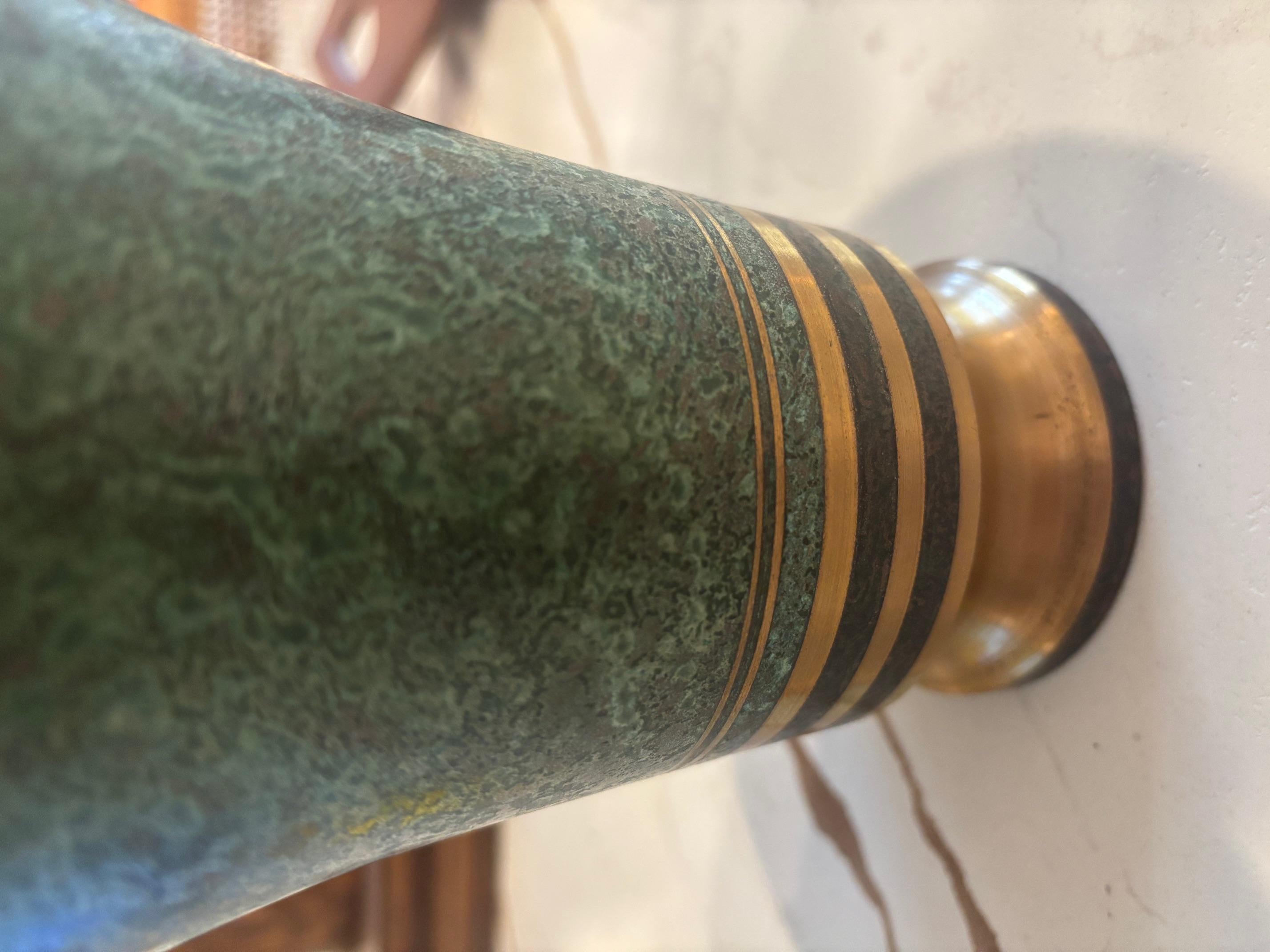 American Carl Sorensen Vase- signed and immaculate condition and patina