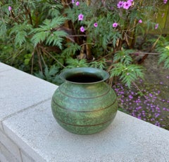 Carl Sorensen Verdigris-Bronzevase für Nordane, Anfang 20. Jahrhundert