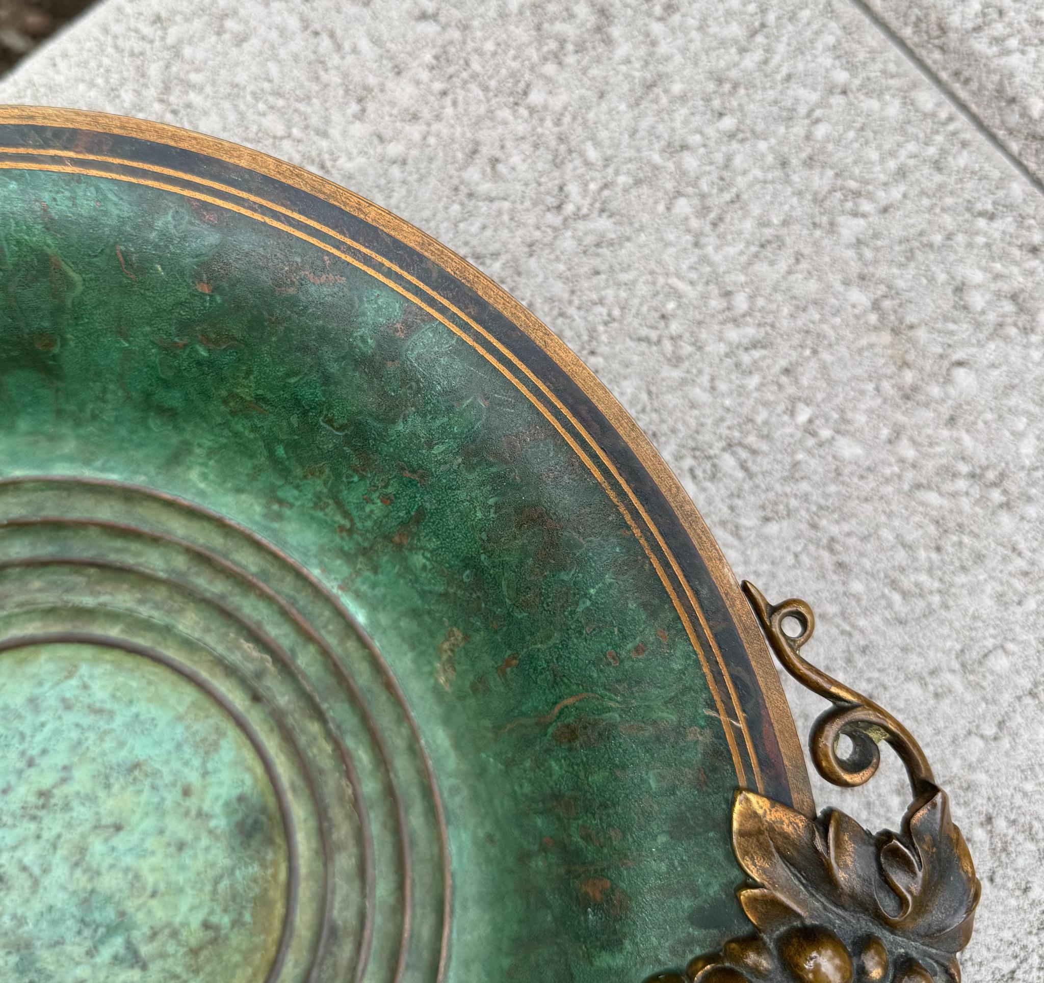 Ciotola in bronzo con finitura Verdigris di Carl Sorensen, Stati Uniti, 1930 ca. in vendita 7