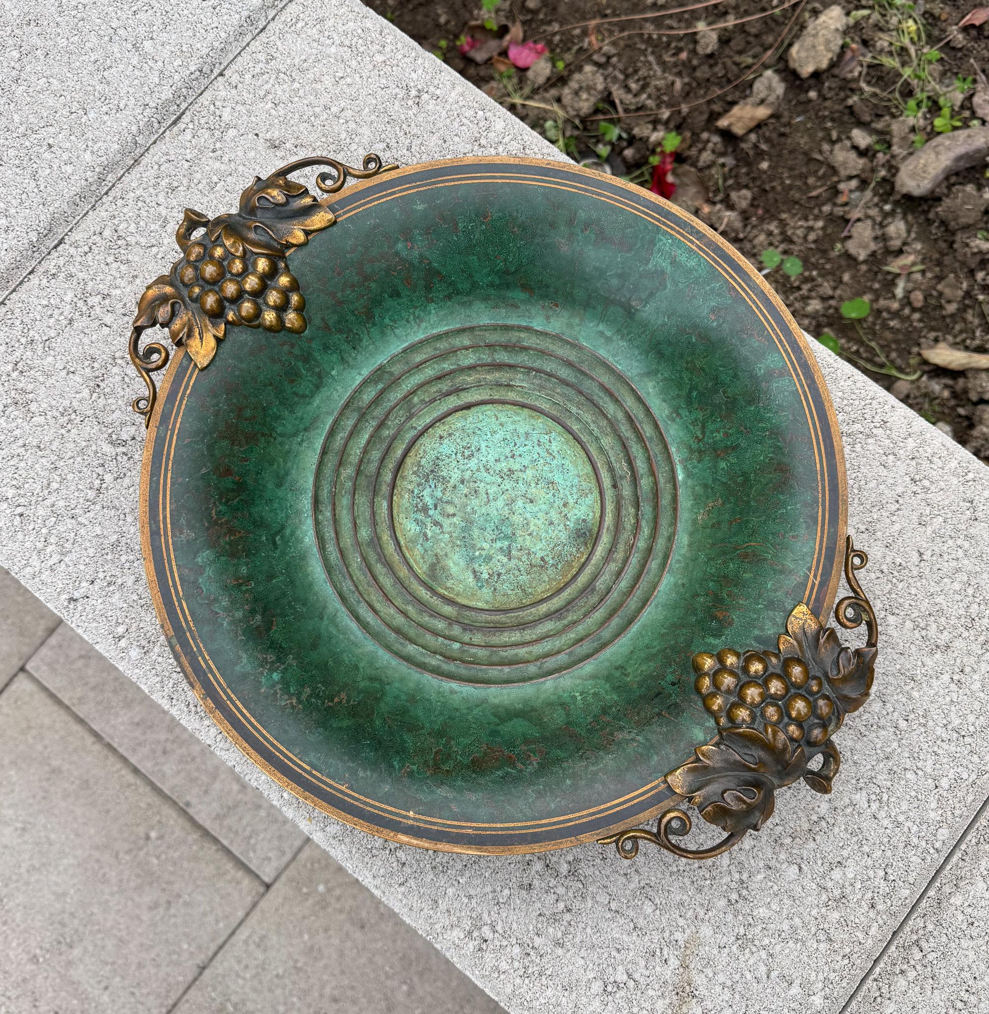 Ciotola in bronzo con finitura Verdigris di Carl Sorensen, Stati Uniti, 1930 ca. in vendita 8
