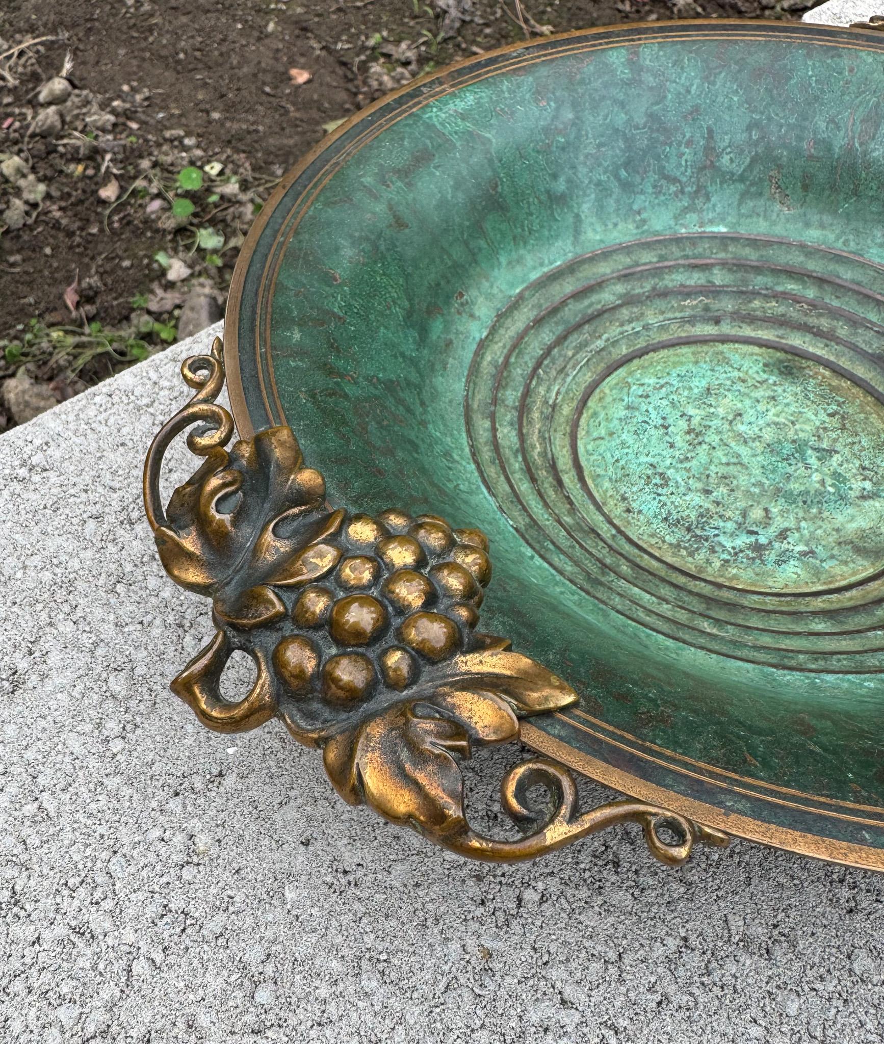 Bronzo Ciotola in bronzo con finitura Verdigris di Carl Sorensen, Stati Uniti, 1930 ca. in vendita