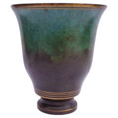 Carl Sorensen Verdigris Patinated Bronze Vase, 1920-1930