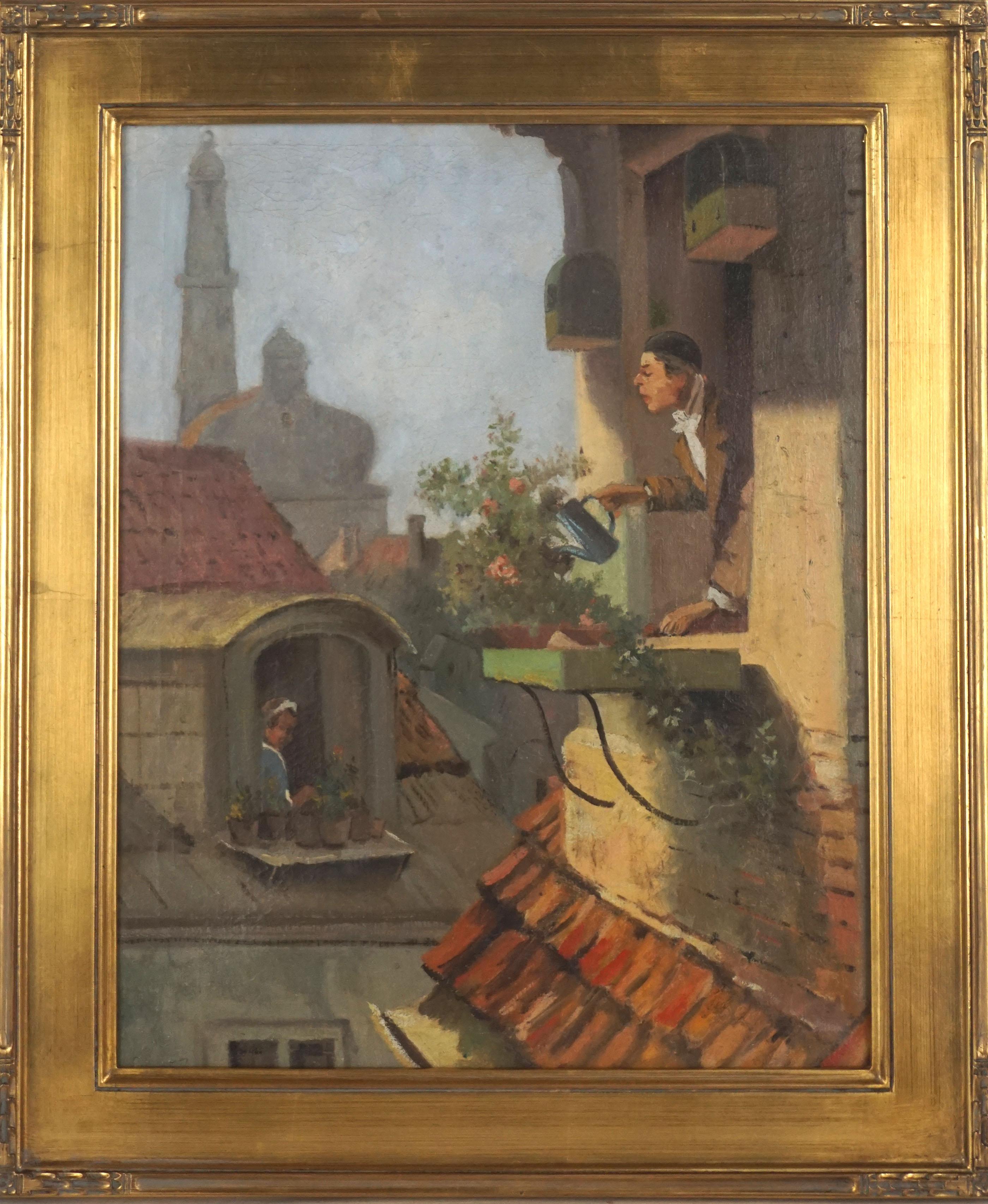 Study of the Biedermeier Style Painting The Attic Room by Carl Spitzweg

This painting is a study after The Attic Room by Carl Spitzweg signed "Perez" and executed in homage to Spitzweg’s celebrated Biedermeier genre scene. The scene depicts a