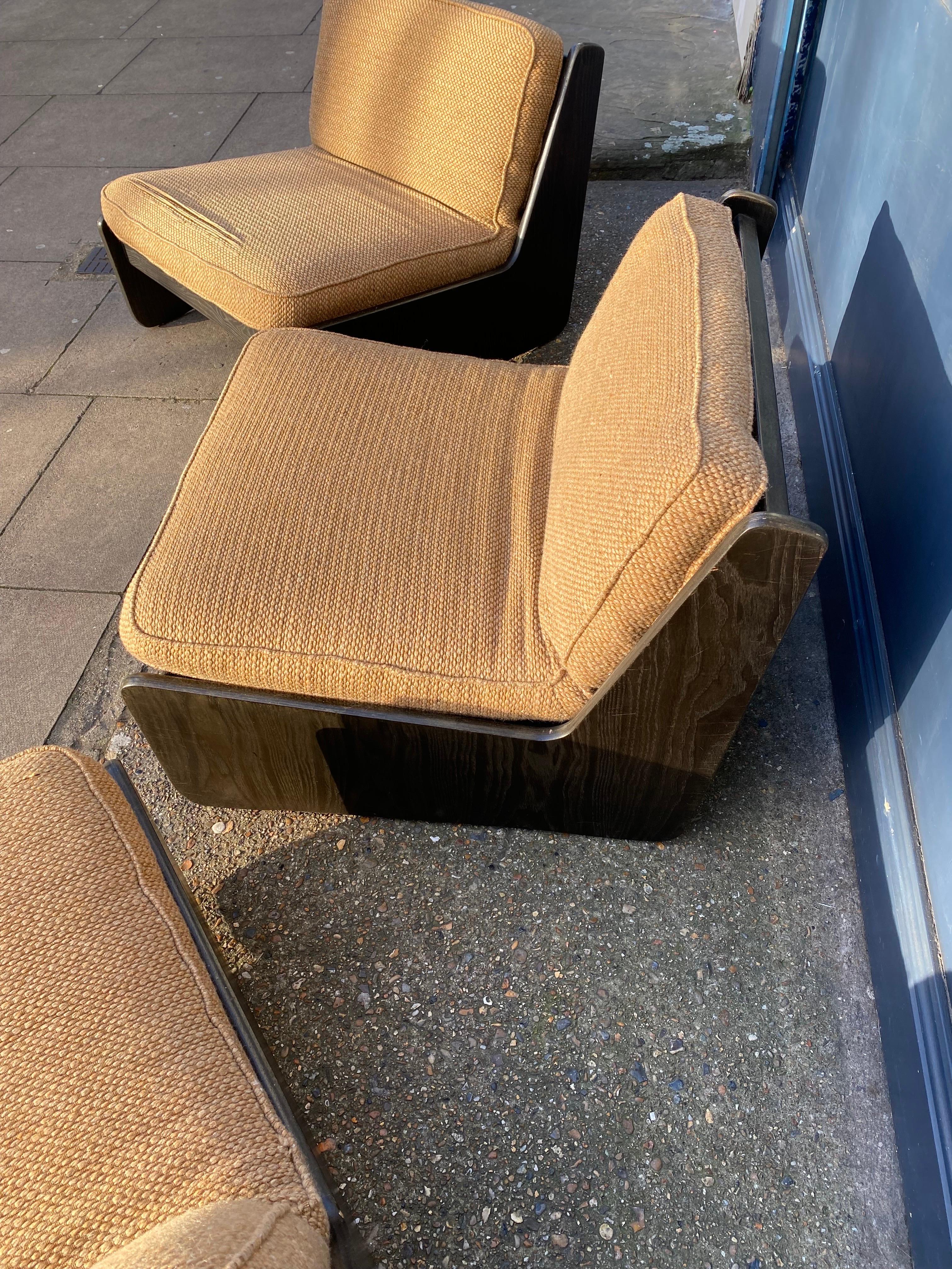 Carl Straub Sofá Modular 3 Piezas Boucle Lana Vintage Mediados de Siglo 1960 Sillones en venta 8
